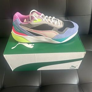 Puma Women’s RS Metric Black-Mauve Sneakers Size 11 Glow In The Dark Brand New!